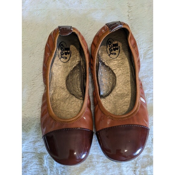 bcool ballet flats dress flats brown tan size 36 GIRLS 4 shiny dressy casual - Picture 9 of 12